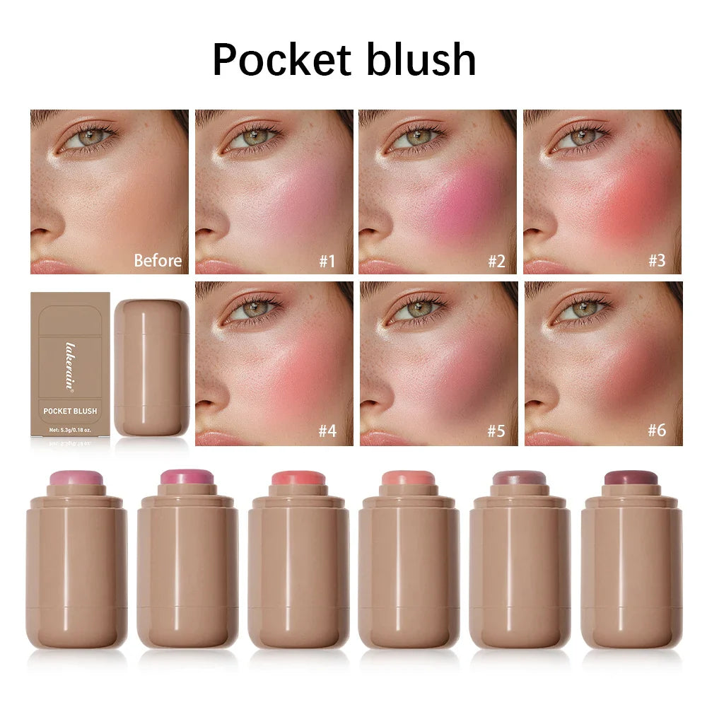 3 en 1 Blush Stick & Lip Gloss – Rubor, Labial y Brillo en un Solo Producto!