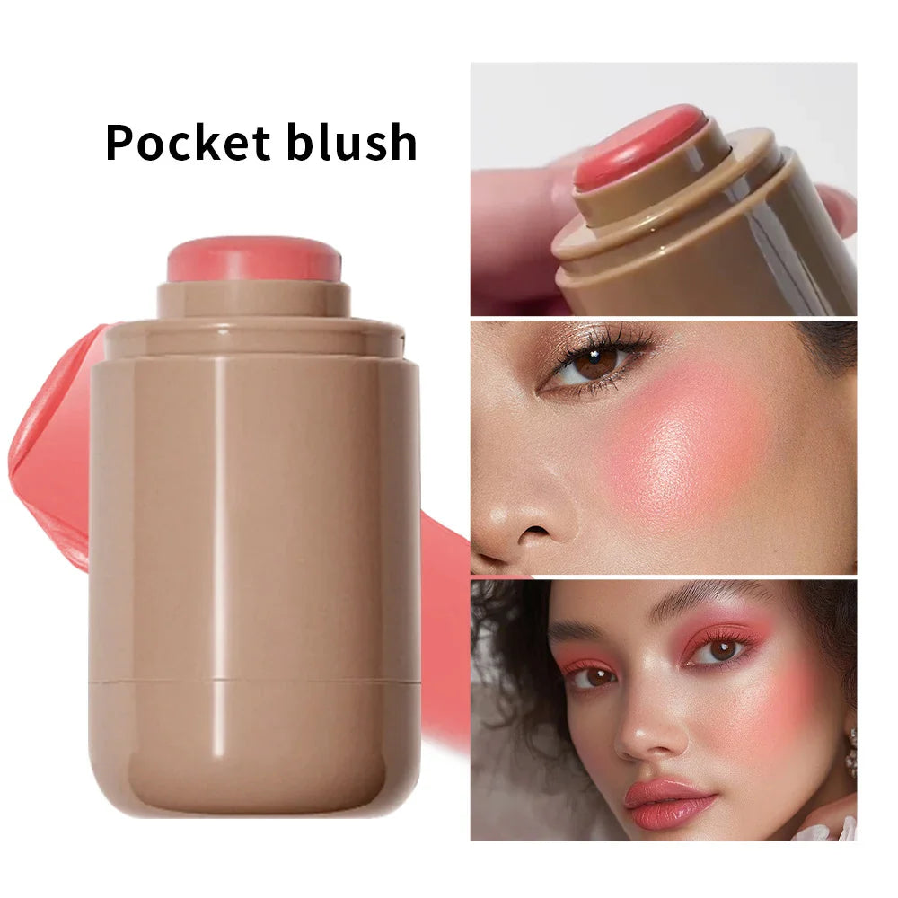 3 en 1 Blush Stick & Lip Gloss – Rubor, Labial y Brillo en un Solo Producto!