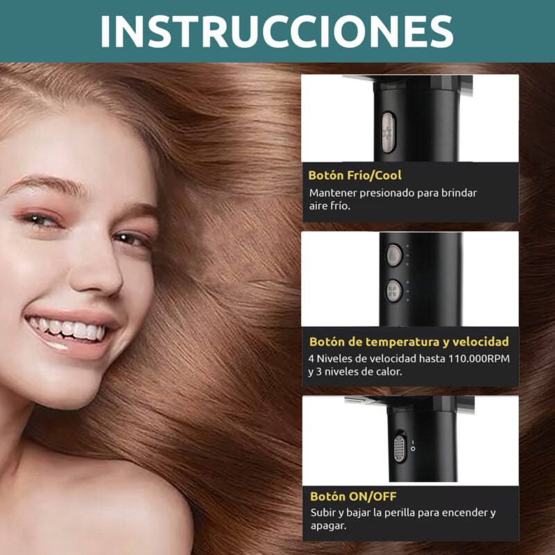 Secador de Pelo VGR V-427 BLDC 1900W – Profesional Iónico para Salón
