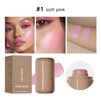 3 en 1 Blush Stick & Lip Gloss – Rubor, Labial y Brillo en un Solo Producto!