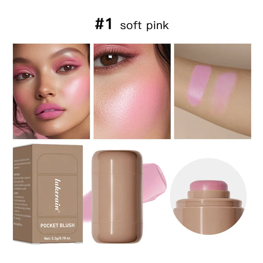 3 en 1 Blush Stick & Lip Gloss – Rubor, Labial y Brillo en un Solo Producto!