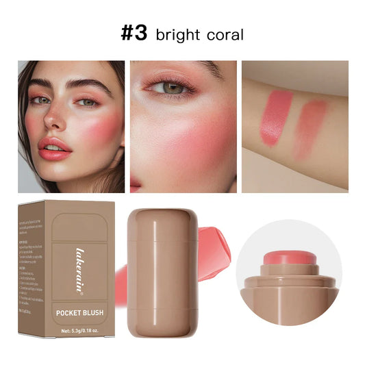 3 en 1 Blush Stick & Lip Gloss – Rubor, Labial y Brillo en un Solo Producto!