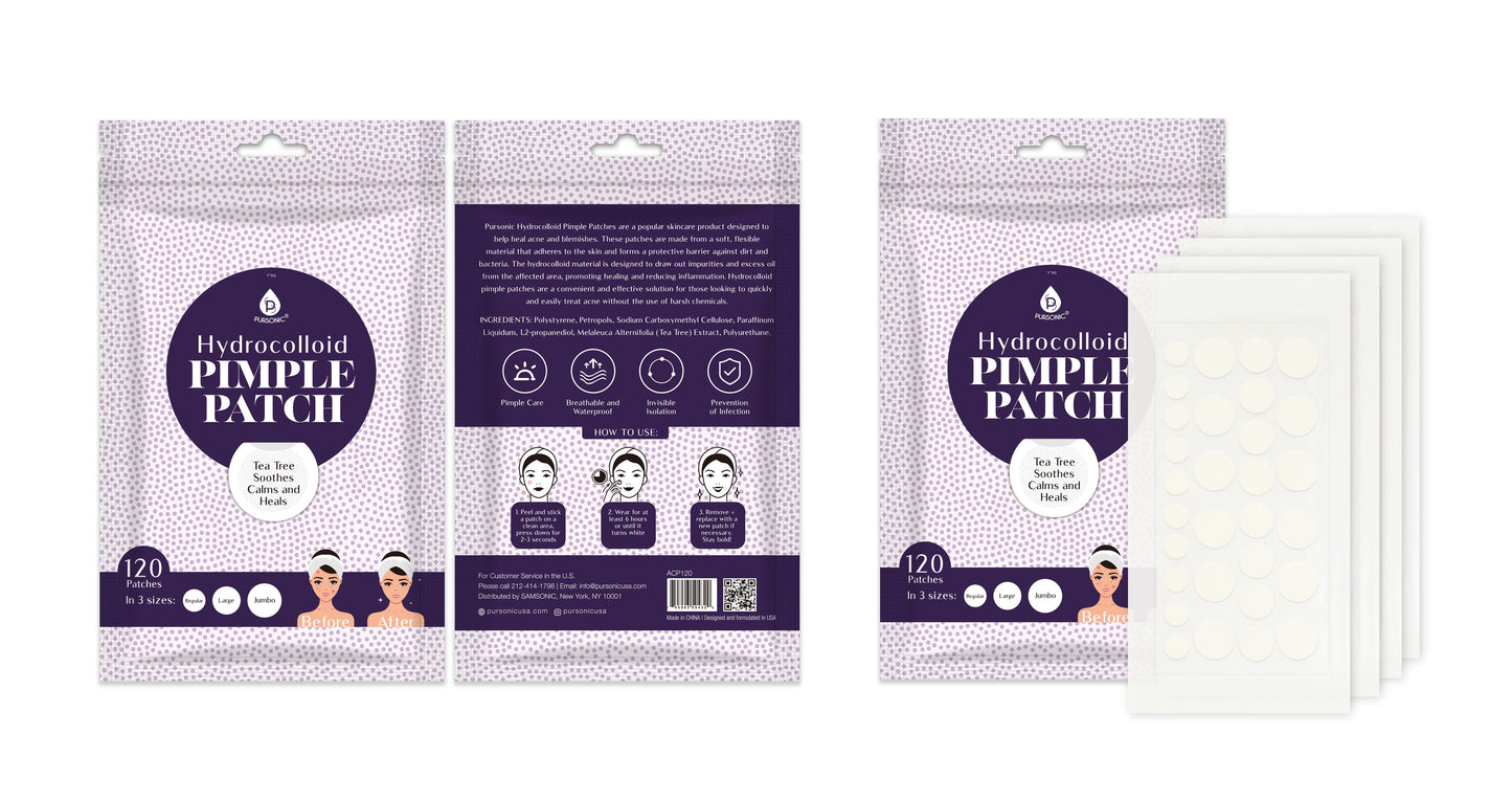 Hydrocolloid Pimple Patch, 120-Count, Multi Size Acne Solution-3